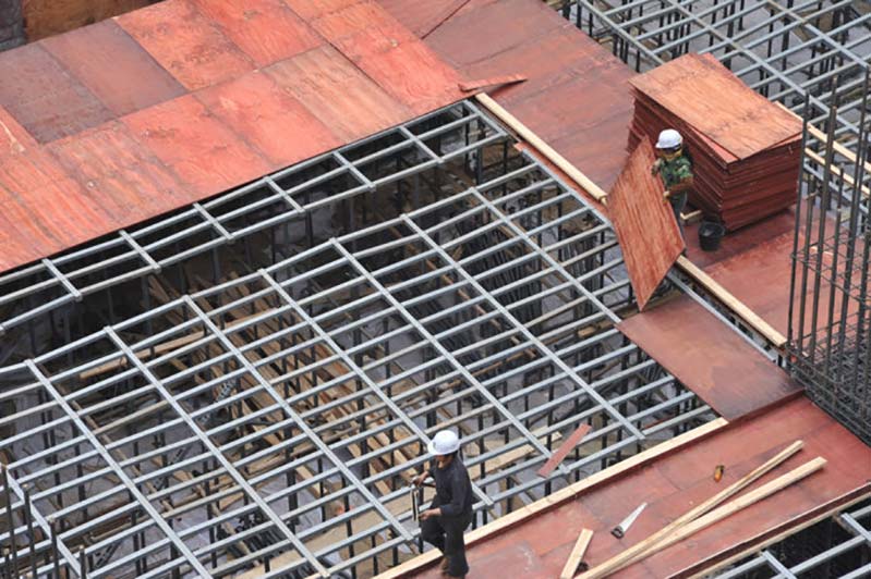 建筑模板使用中